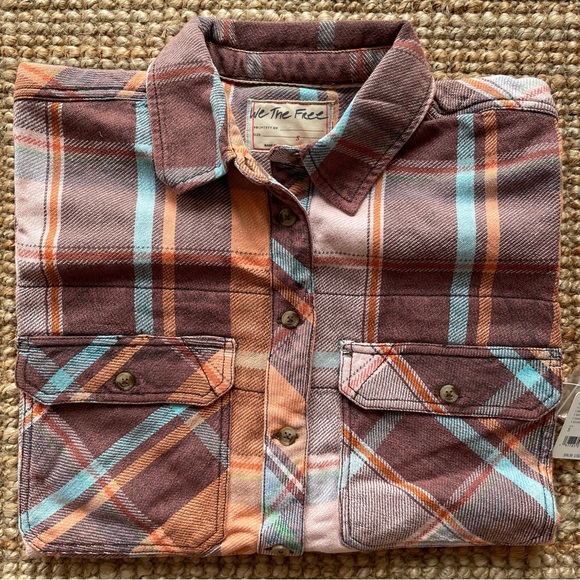 NEW Free People We The Free Vintage Crush Plaid Shirt - Picture 11 of 16